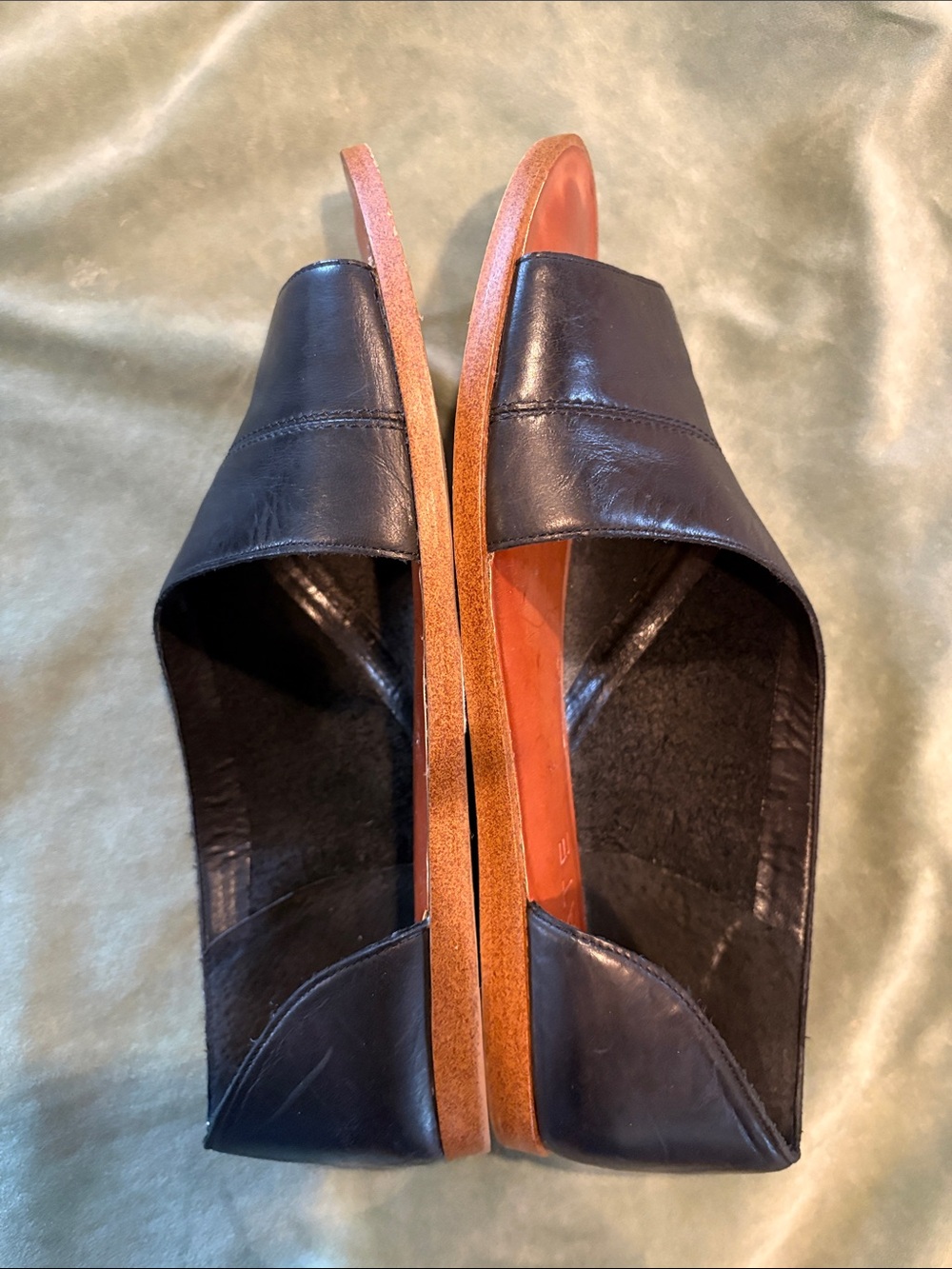 1. State Black Leather Open-Toe Mules - Picture 3 of 6